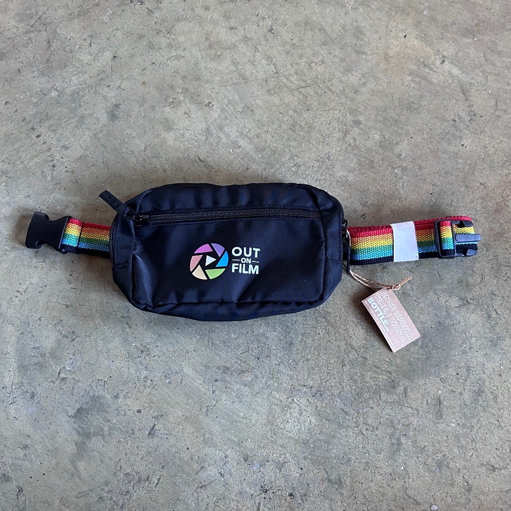 Out On Film black fanny pack, brand new